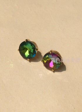 AS-SS-017 精美yyds 绝美 外贸出口美国大p原单 炫彩仿水晶耳钉