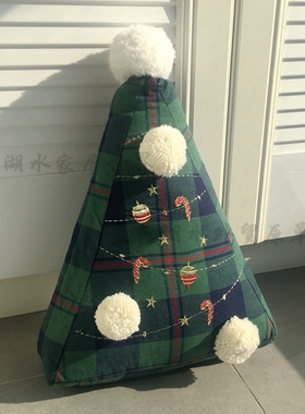 JJZS-YZ-034 圣诞风!外贸出口美国订单原单 圣诞树靠垫抱枕(含芯)