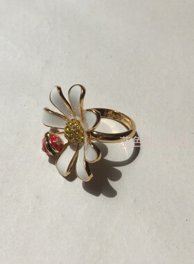 AS-SS-025 精致清新又可爱 镀真金珐琅彩戒!外贸出口美国轻奢戒指