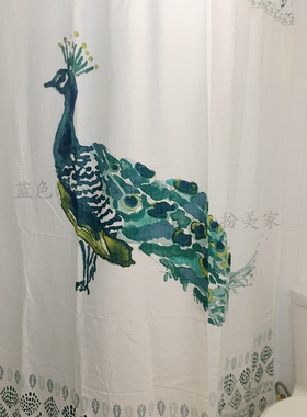 JJZS-YL-044 超美!外单好货外贸出口美国原单 布面浴帘窗帘垂感好