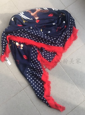 AS-WJ-139 巴黎调调!外贸出口米国原单 58美金 140cm超大方巾披肩