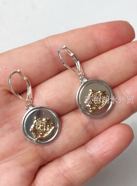 AS-SS-050 镀K金打标 老钱范儿 奢侈大p外贸出口美国原单首饰耳坠