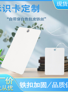 空白吊牌带鸡眼铁扣抗拉物料标签手写记录标识穿铁丝工厂通用挂卡