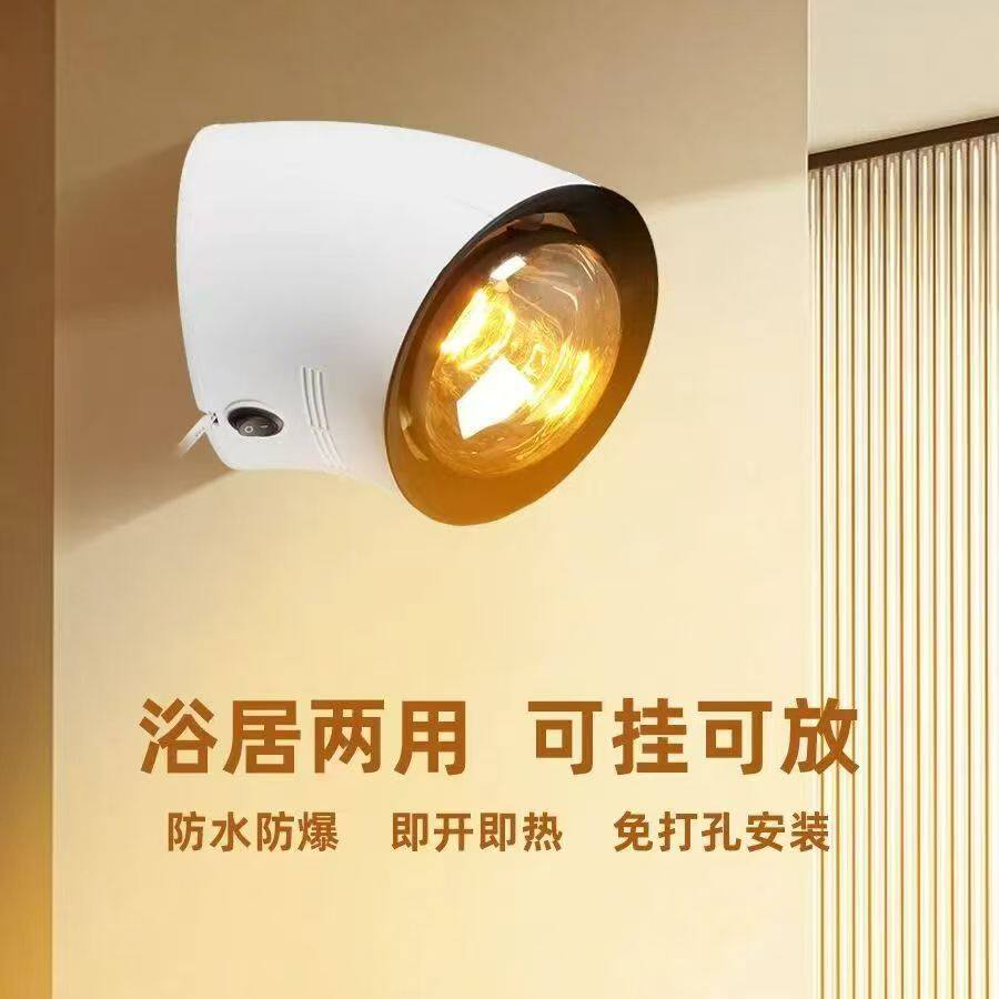 壁挂免打孔浴霸浴室防水防爆取暖器卧室书房移动式家用小型单灯暖
