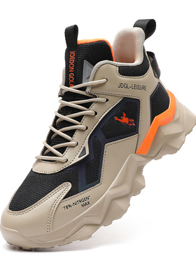 正品乔丹格兰秋冬男鞋2025新款高帮篮球鞋透气网面休闲跑步鞋A666