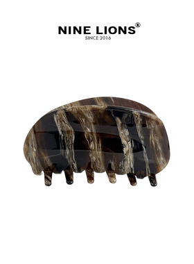 nine lions/法式复古中号醋酸抓夹高级感鲨鱼夹马尾时尚盘发夹女