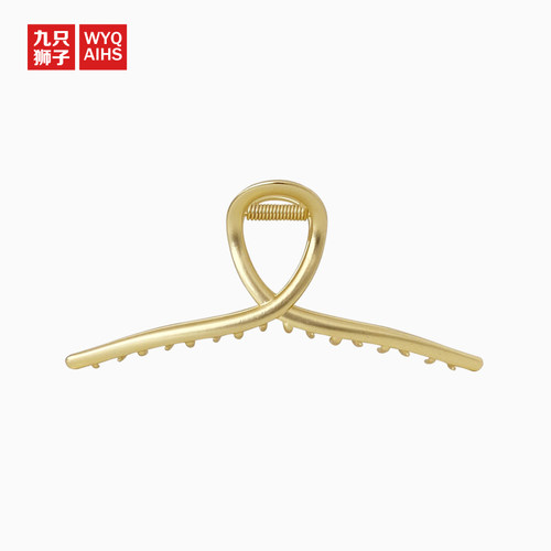 Nine Lions/大号金属抓夹后脑勺鲨鱼夹冷淡风马尾盘发夹简约发饰