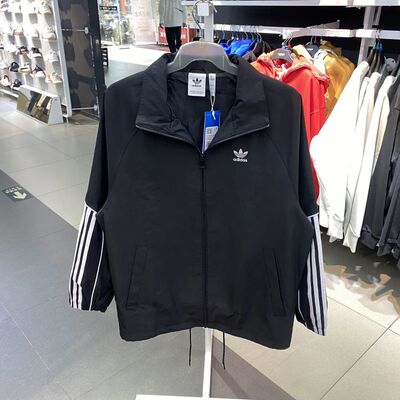 阿迪阿斯男防风立领运动外套夹克