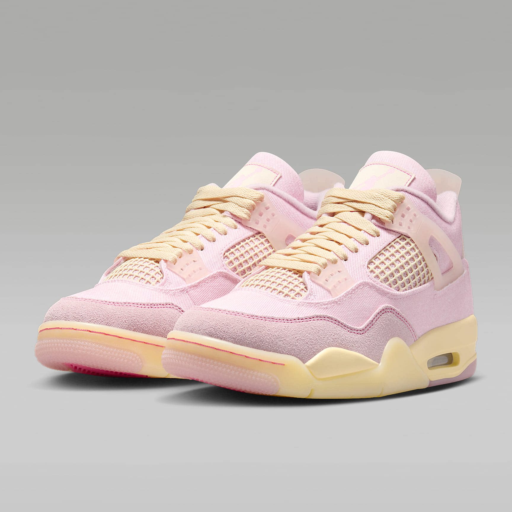 Jordan飞人AJ4新款复刻中帮系带运动鞋耐磨休闲鞋IB6716-600-100