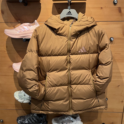 阿迪达斯女子2024连帽羽绒服外套