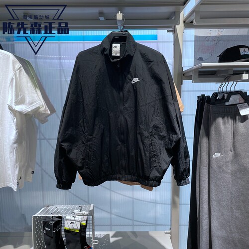 正品耐克外套女子23春秋新款运动梭织防风夹克DM6186-102-100-010