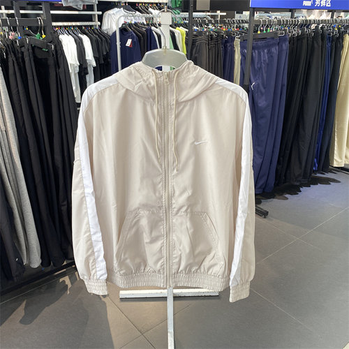 耐克女子2024秋连帽防风夹克外套