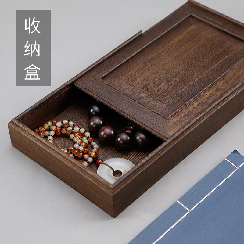 红木雕刻工艺品鸡翅木收纳盒中式仿古文玩复古中国风收藏盒饰品盒