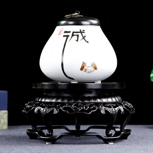 紫光海棠红木圆形镂空古董木托