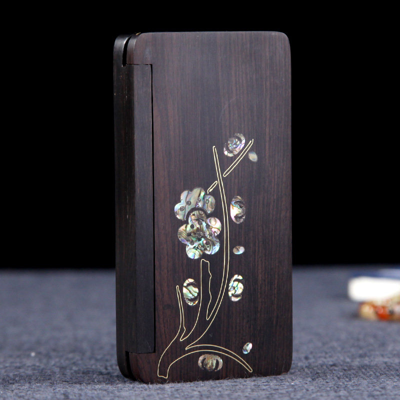 红木香盒翻盖便携式小香盒梅兰竹菊紫光檀檀香炉薰香炉旅行套装