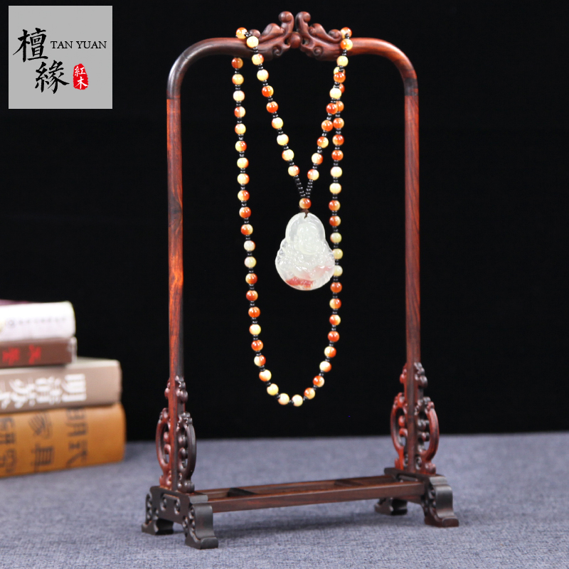 红木架吊玉架实木质红酸枝木玉器