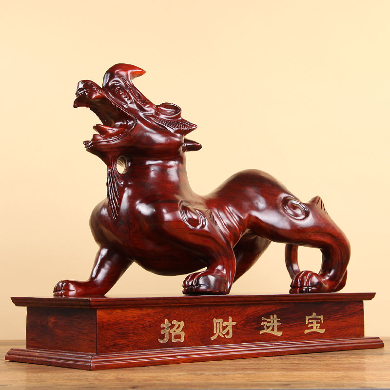 貔貅摆件招财风水皮丘红木工艺品
