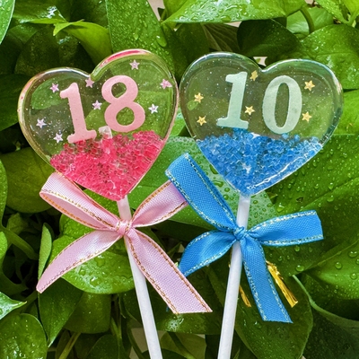 瑞诺中国无糖数字生日快乐棒棒糖