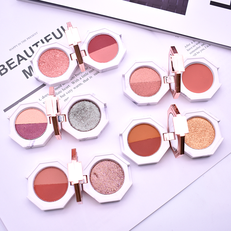 三色便携眼影珠光持久不脱妆