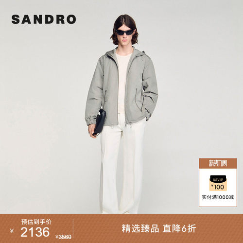 十字印花设计经典拉链衣襟