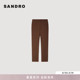 法式 男装 时尚 简约中腰垂感修身 SANDRO2026春季 直筒休闲长裤 新款