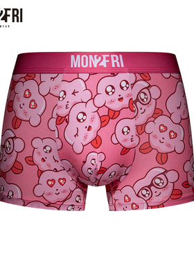 mon2fri男士内裤猛男芭比粉色卡通可爱趣味潮内裤情侣礼物