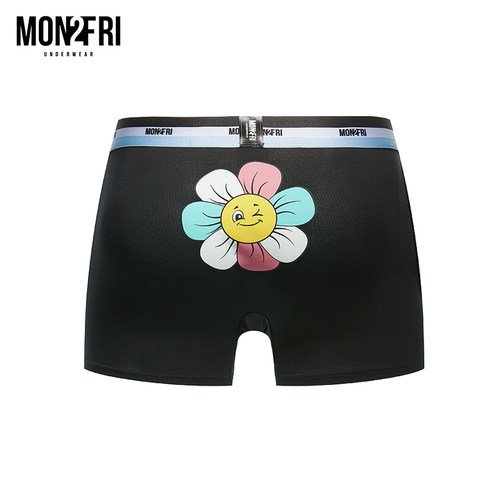 莫代尔新款潮流太阳花图案平角裤