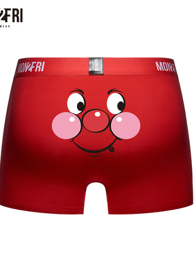 2026马年红内裤圣诞新年莫代尔卡通底裤头大码男平角裤男生礼物潮
