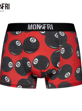 mon2fri男士内裤红色进洞八图案创意平角裤国潮送男生男友情侣