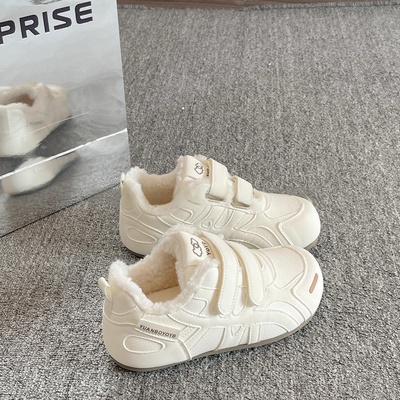 二棉鞋厚底小白鞋板鞋保暖德训鞋