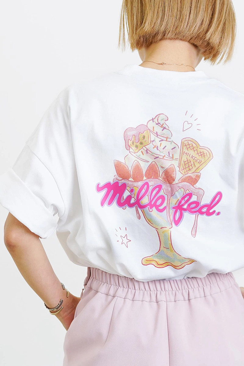 精梳纯棉女日系卡通tee