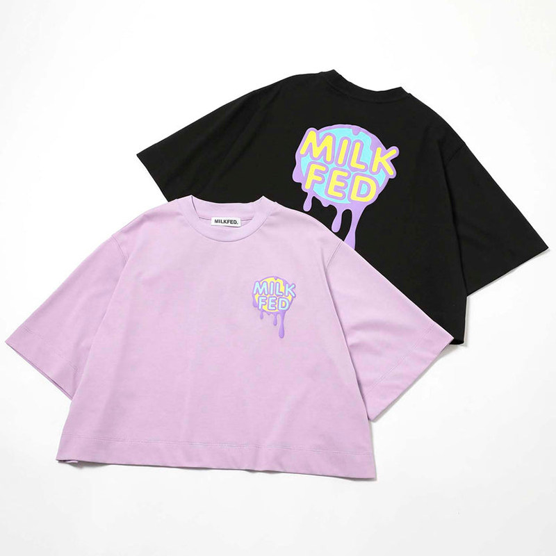 日系印花重磅纯棉女小众tee
