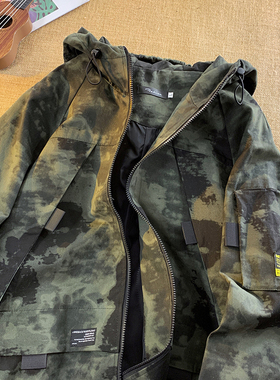 美式机能俄罗斯冲锋衣山系户外阿尔法迷彩外套男春秋防风防水夹克