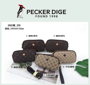 手拿包印花钱包单肩包斜挎包0883 商场同款 啄木鸟女包正品 2025新款
