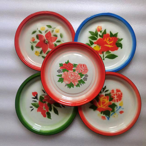 汤盘搪瓷通用圆形怀旧耐高温茶盘