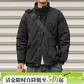 嘿马七作日系复古立领棉服冬季 保暖宽松休闲百搭纯色棉衣外套上衣