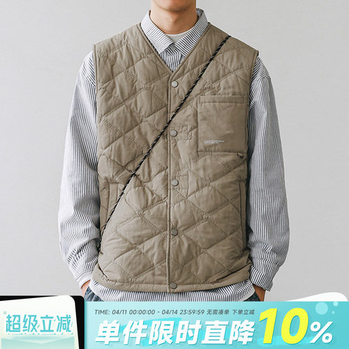 男士无袖背心开衫马甲