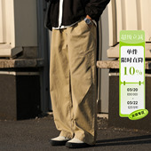 复古春季 子男款 宽松廓形弯刀工装 休闲长裤 潮牌 裤 340g嘿马七作美式