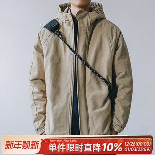 潮休闲情侣新款 棉服男装 棉衣外套 保暖工装 加厚HEEMKIZOO日系冬季