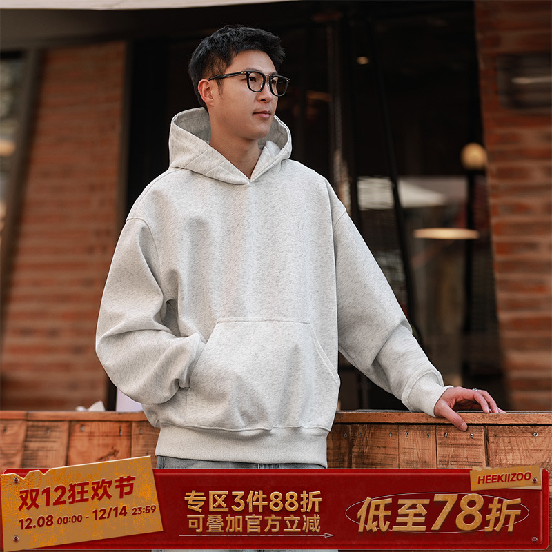 嘿马七作日系套头连帽卫衣