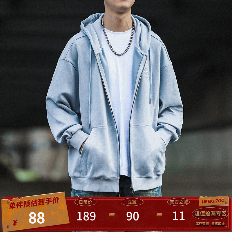 HEEMKIZOO日系logo卫衣开衫