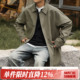 风衣潮 夹克外套翻领宽松休闲中长款 嘿马七作日系复古春秋男士 工装