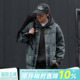 做旧水洗牛仔外套休闲工装 男士 夹克 复古春季 400g重磅嘿马七作美式