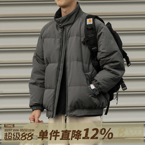 嘿马七作美式复古冬季羽绒服男