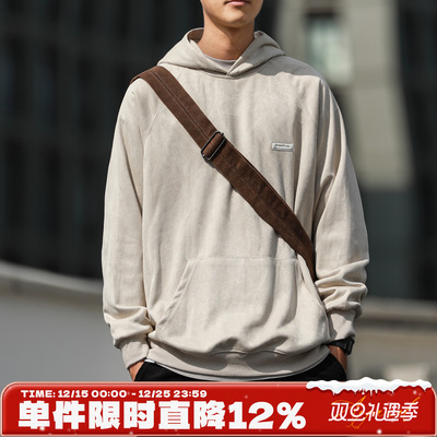 350g麂皮绒嘿马七作水洗卫衣