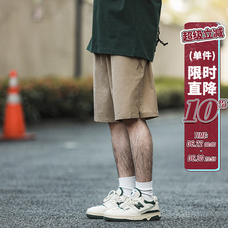 美式嘿马七作复古夏季男士户外直筒运动短裤外穿休闲五分裤子潮牌 - 实物图