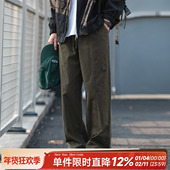 240g嘿马七作日系春秋男士 子潮牌 直筒长裤 分割拼接宽松休闲裤 工装