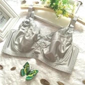 光面文胸超薄款 全罩杯内衣缩胸胖mm大胸显小100E95F200斤胸罩 大码