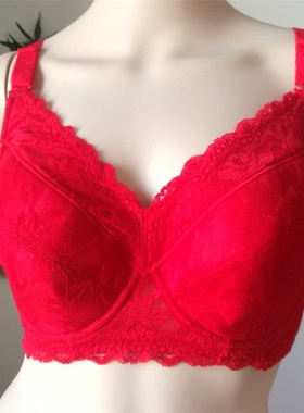 大号全包大码全罩杯文胸200斤胖mm内衣薄款调整型侧收胸罩75GH杯