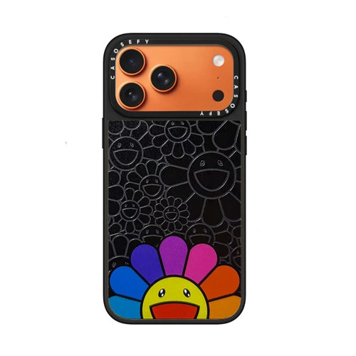 C家联名代购村上隆彩虹太阳花日本限定手机壳适用于iPhone18promax/17pro兼容磁吸Magsafe防摔保护壳16/15/14